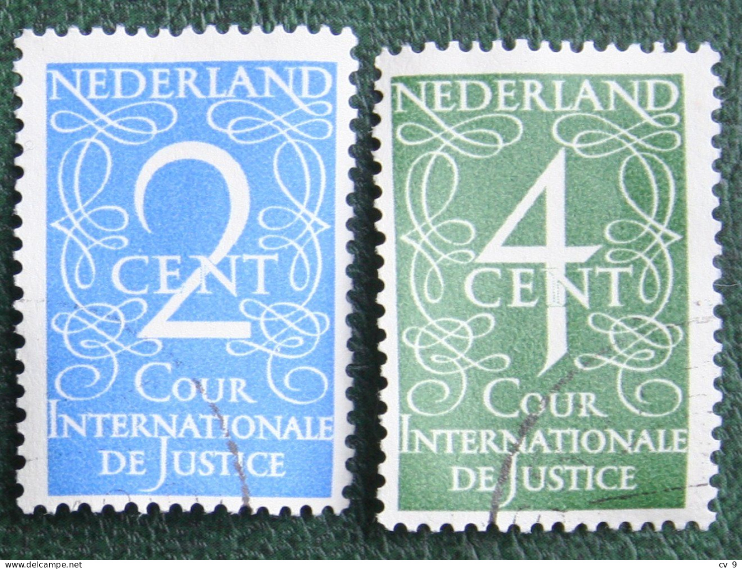 Dienst Cour Internationale De Justice NVPH D25-D26 D 25 (Mi 25-26) 1950 Gestempeld / Used NEDERLAND / NIEDERLANDE - Dienstmarken
