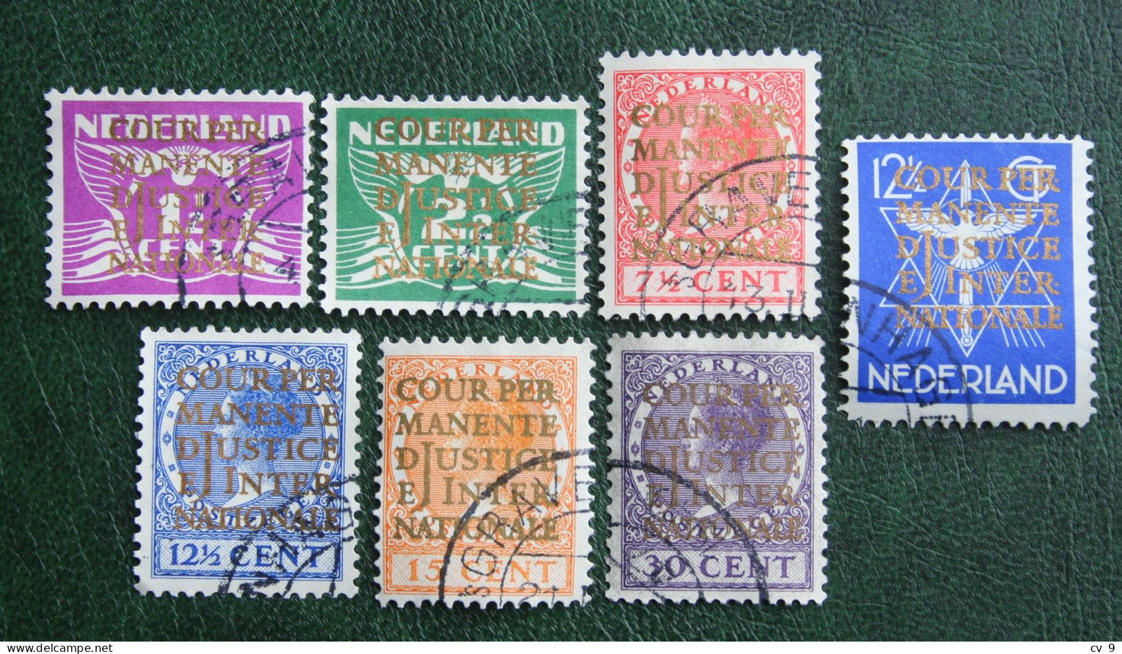 Cour Internationale De Justice NVPH D9-D15 D 9 (Mi Dienst 9-15) 1934 Gestempeld / Used NEDERLAND / NIEDERLANDE - Service