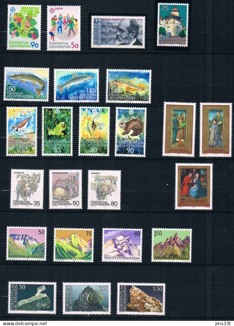 Liechtenstein Année Complète 1989 - Annate Complete