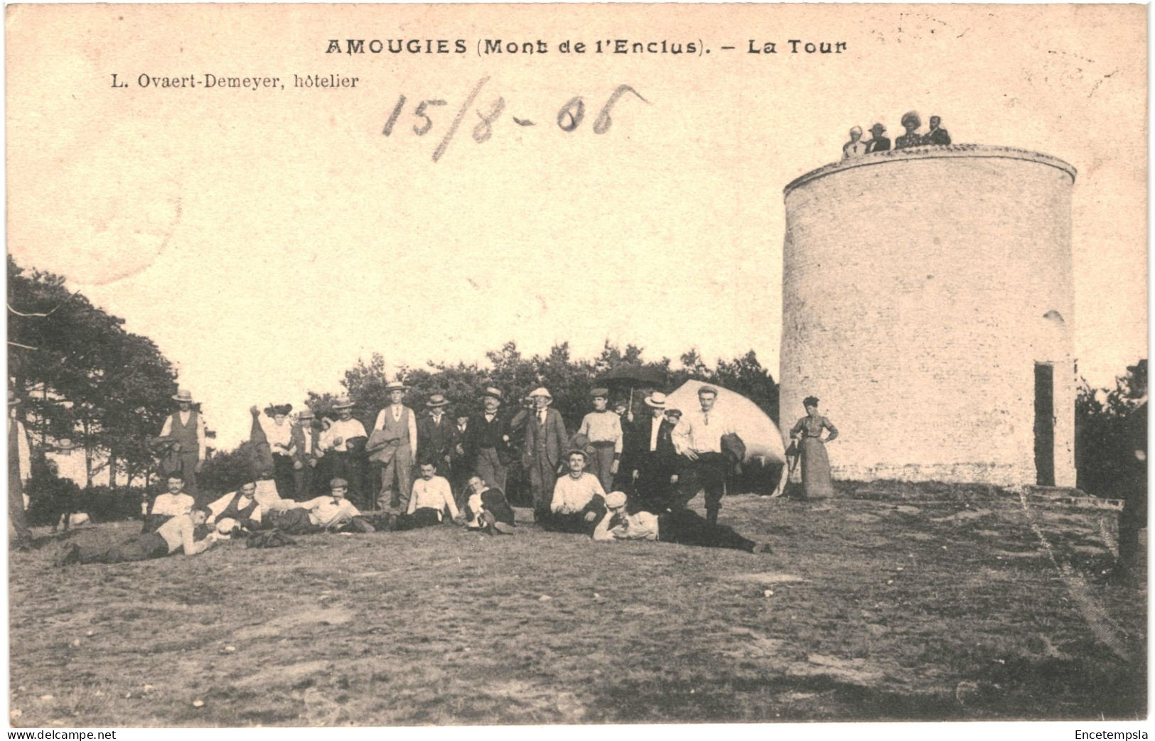 CPA Carte Postale Belgique Amougies La Tour Animée 1906  VM77056 - Kluisbergen