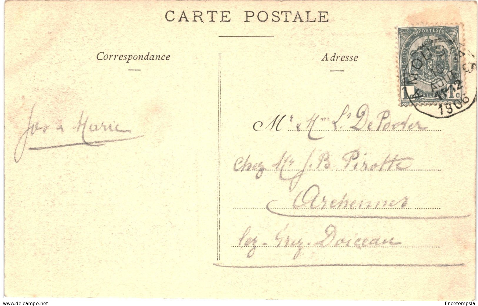 CPA Carte Postale Belgique Amougies La Tour Animée 1906  VM77056 - Kluisbergen