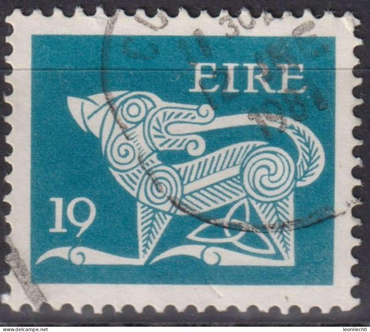 1981 Republik Irland ° Mi:IE 438, Sn:IE 471, Yt:IE 443, Stylised Dog, 7th Century Brooch - Gebraucht