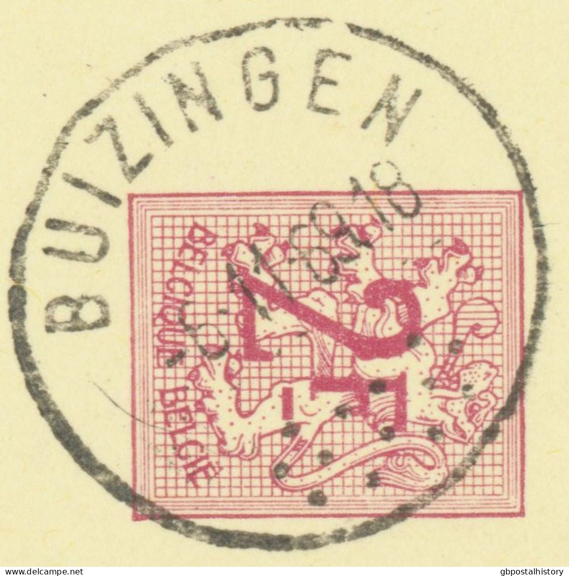 BELGIUM VILLAGE POSTMARKS  BUIZINGEN (now Halle) Rare SC With Unusual 13 Dots 1969 (Postal Stationery 2 F, PUBLIBEL 2281 - Matasellado Con Puntos