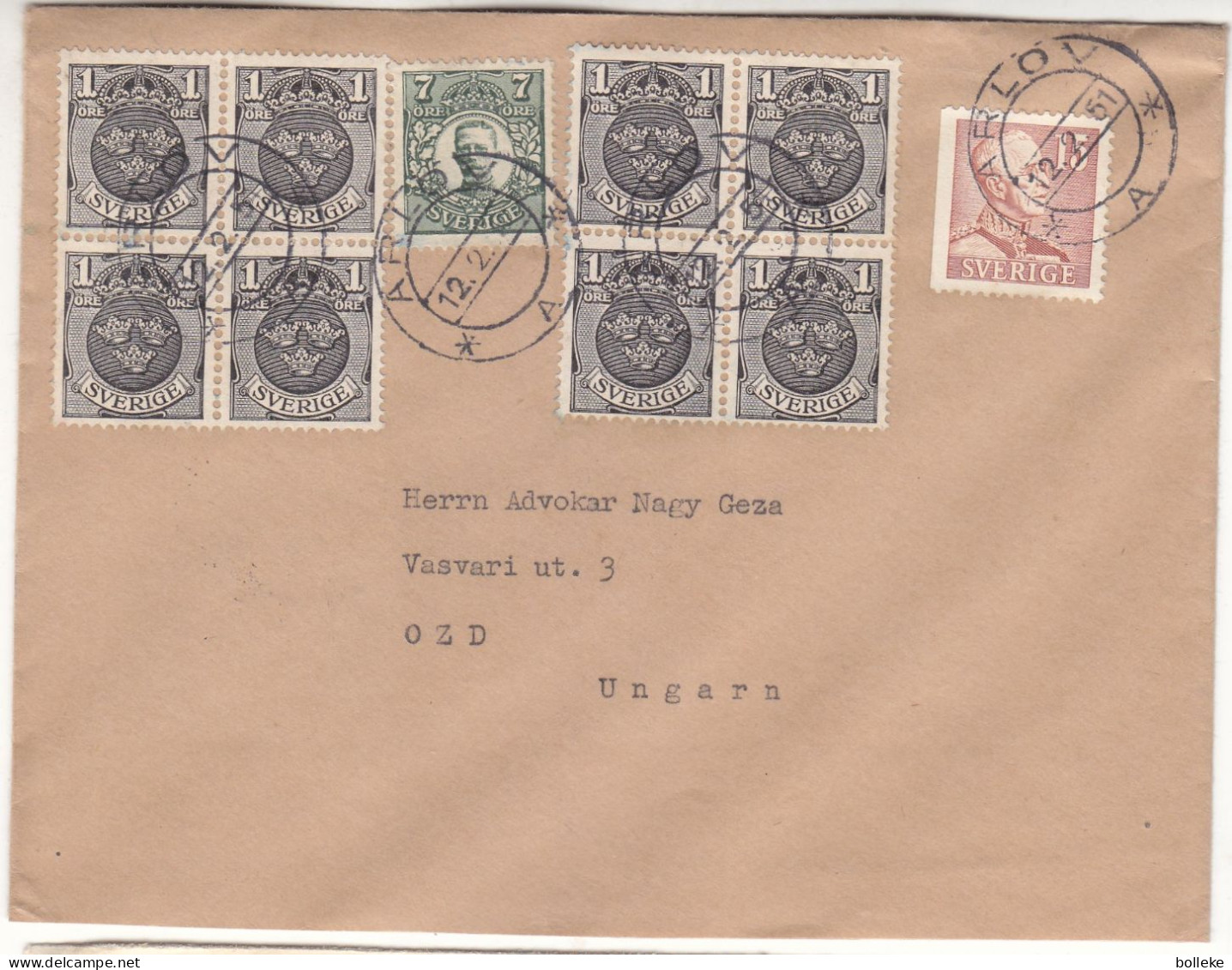 Suède - Lettre De 1951 - Oblit Arlov - Exp Vers Ozd En Roumanie - - Briefe U. Dokumente