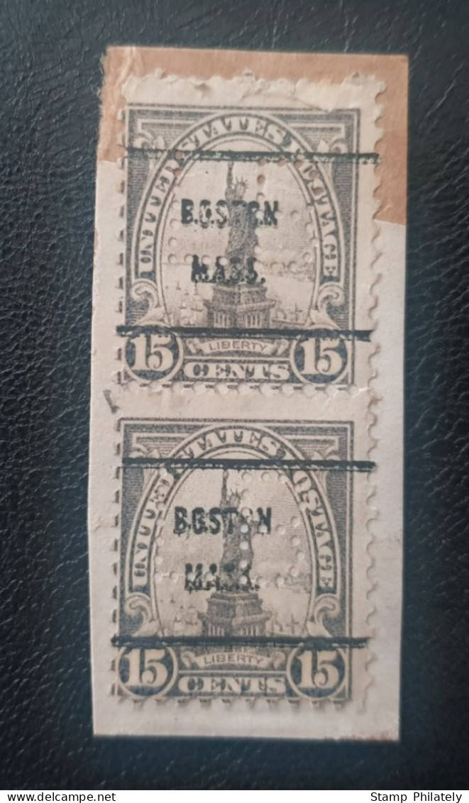 United States Perfin Precancel Stamps - Perfins