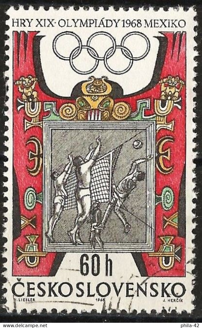 Czechoslovakia 1968 - Mi 1783 - YT 1633 ( Mexico Olympic Games : Volley-Ball ) - Volleybal