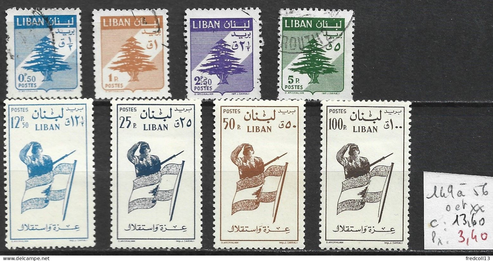 LIBAN 149 à 56 ** ( 149 à 52 Oblitérés ) Côte 13.60 € - Lebanon