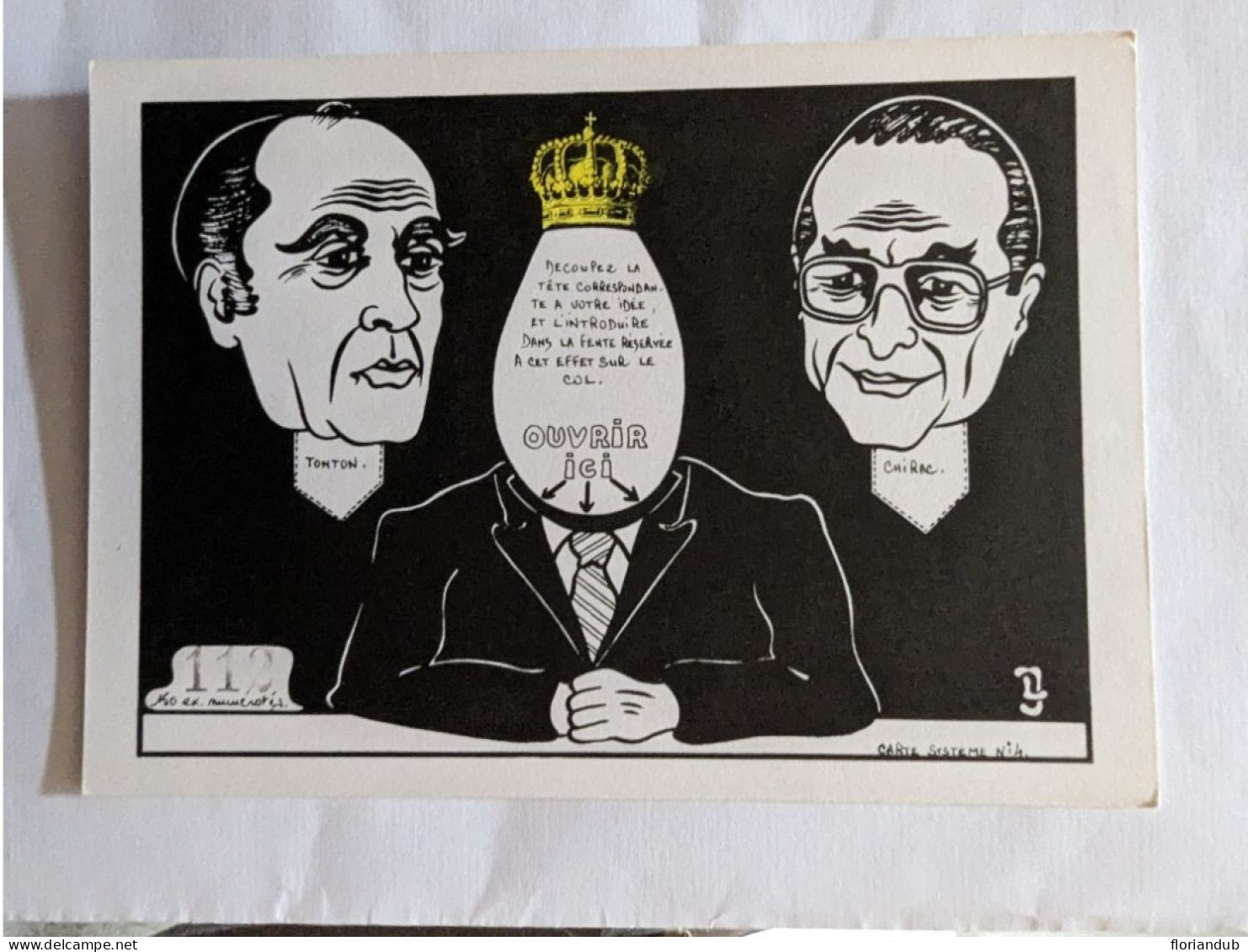 CP - Illustrateur Lardie - Carte Système Nº4 Chirac Mitterrand - Tirage 150 Ex - Lardie