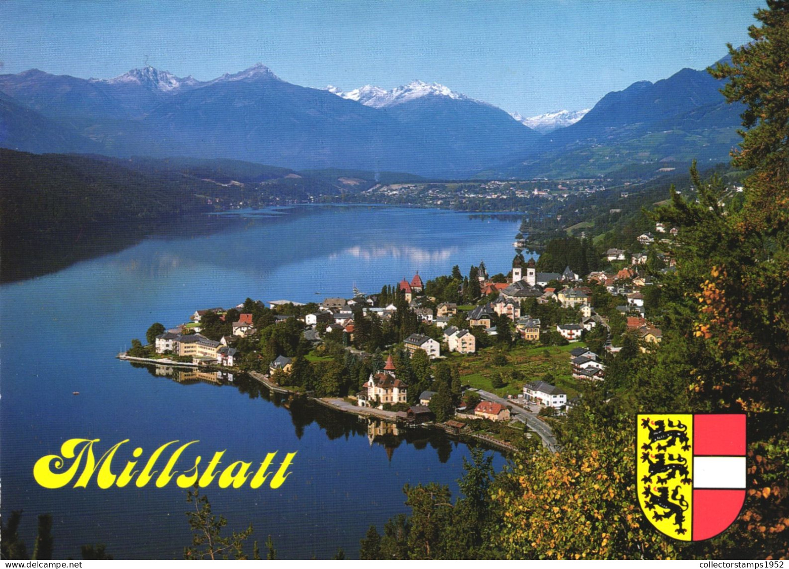 MILLSTATT, CARINTHIA, ARCHITECTURE, EMBLEM, LAKE, MOUNTAIN, AUSTRIA, POSTCARD - Millstatt