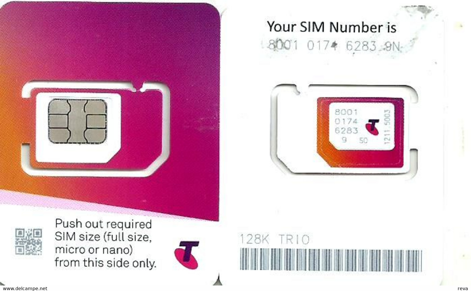 AUSTRALIA GSM  MOBILE  TELSTRA  NEW STYLE 1-2 SIZE TYPE 2 MAROON COLOUR MINT READ DESCRIPTION CAREFULLY !!! - Australie