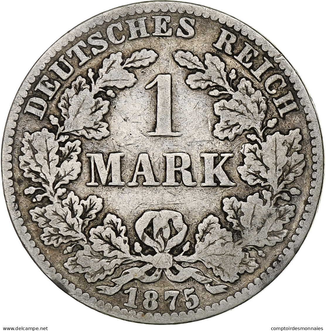 Empire Allemand, Wilhelm I, Mark, 1875, Hanovre, Argent, TB, KM:7 - 1 Mark