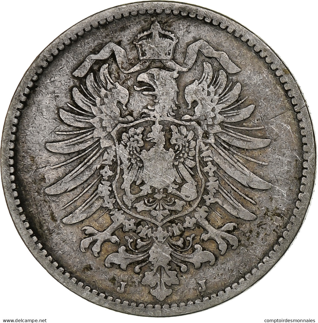 Empire Allemand, Wilhelm I, Mark, 1875, Hambourg, Argent, TB+, KM:7 - 1 Mark