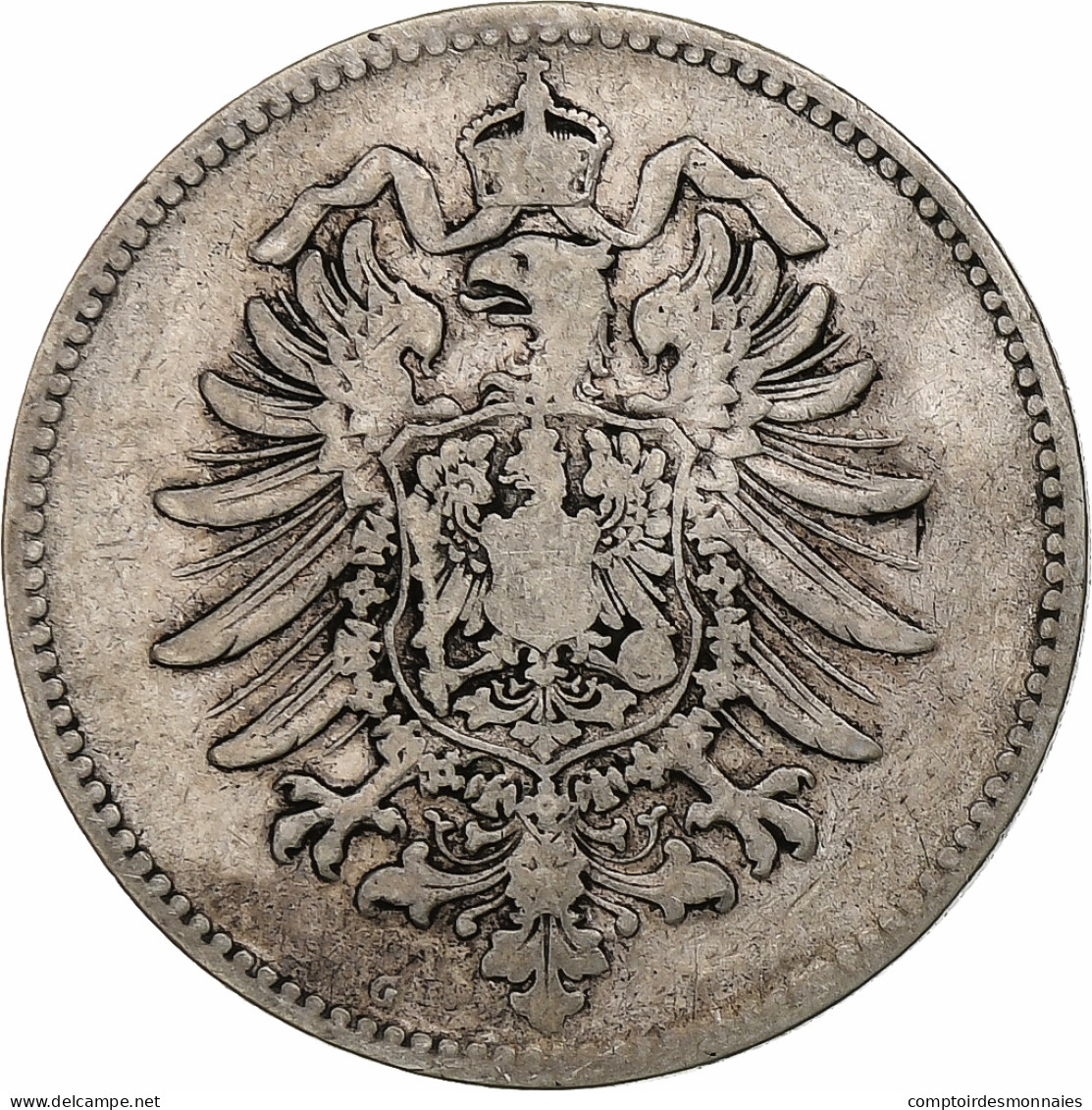 Empire Allemand, Wilhelm I, Mark, 1874, Karlsruhe, Argent, TB+, KM:7 - 1 Mark