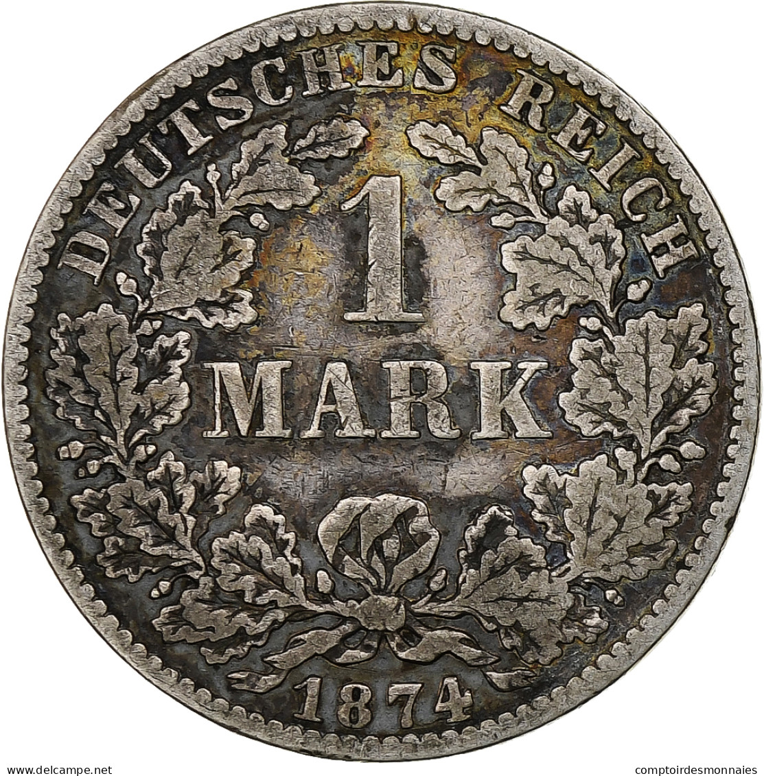 Empire Allemand, Wilhelm I, Mark, 1874, Hanovre, Argent, TTB, KM:7 - 1 Mark