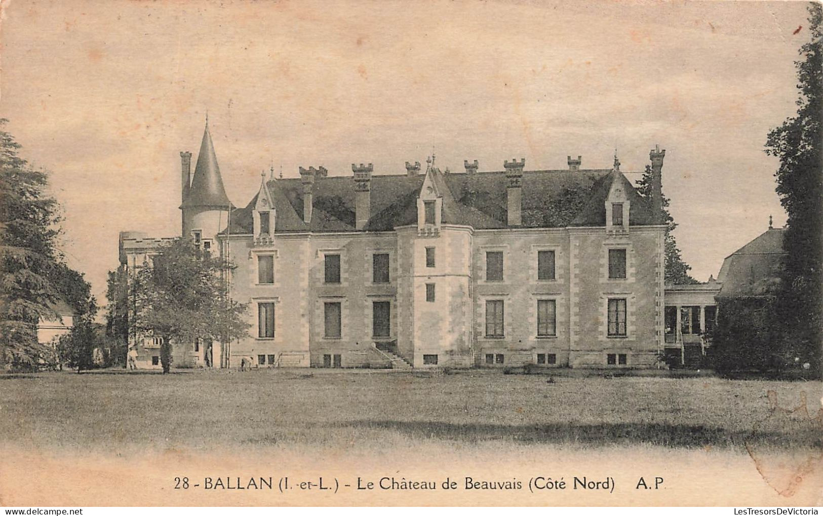 FRANCE - Ballan - Le Château De Beauvais (Côté Nord) - AP - Carte Postale Ancienne - Ballan-Miré