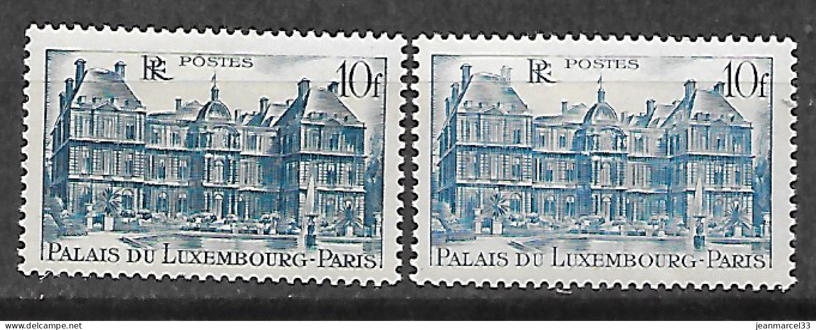 Variété Sur Le N° 760 Bleu Foncé Et Bleu Clair, Neufs Avec Trace De Charnières - Neufs