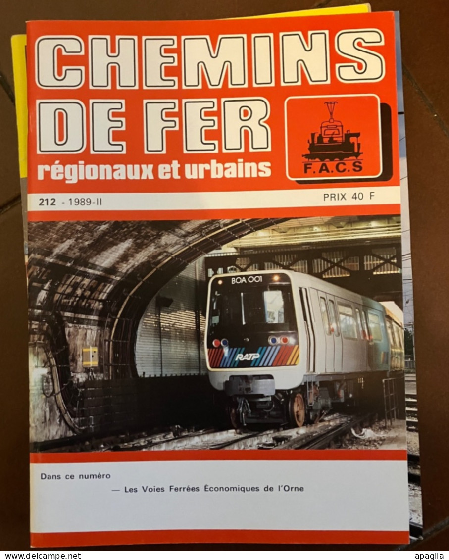 Chemins De Fer Régionaux Et Urbains 212 Voies Ferrées économiques De L'Orne Sncf - Railway & Tramway