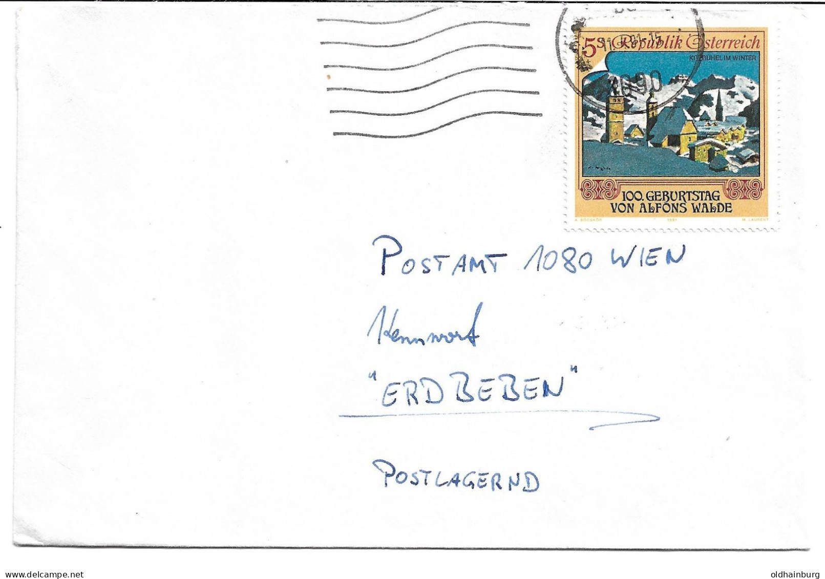 0503x: Österreich 1991, Bedarfsbrief Mit Der Marke Alfons Walde - Storia Postale