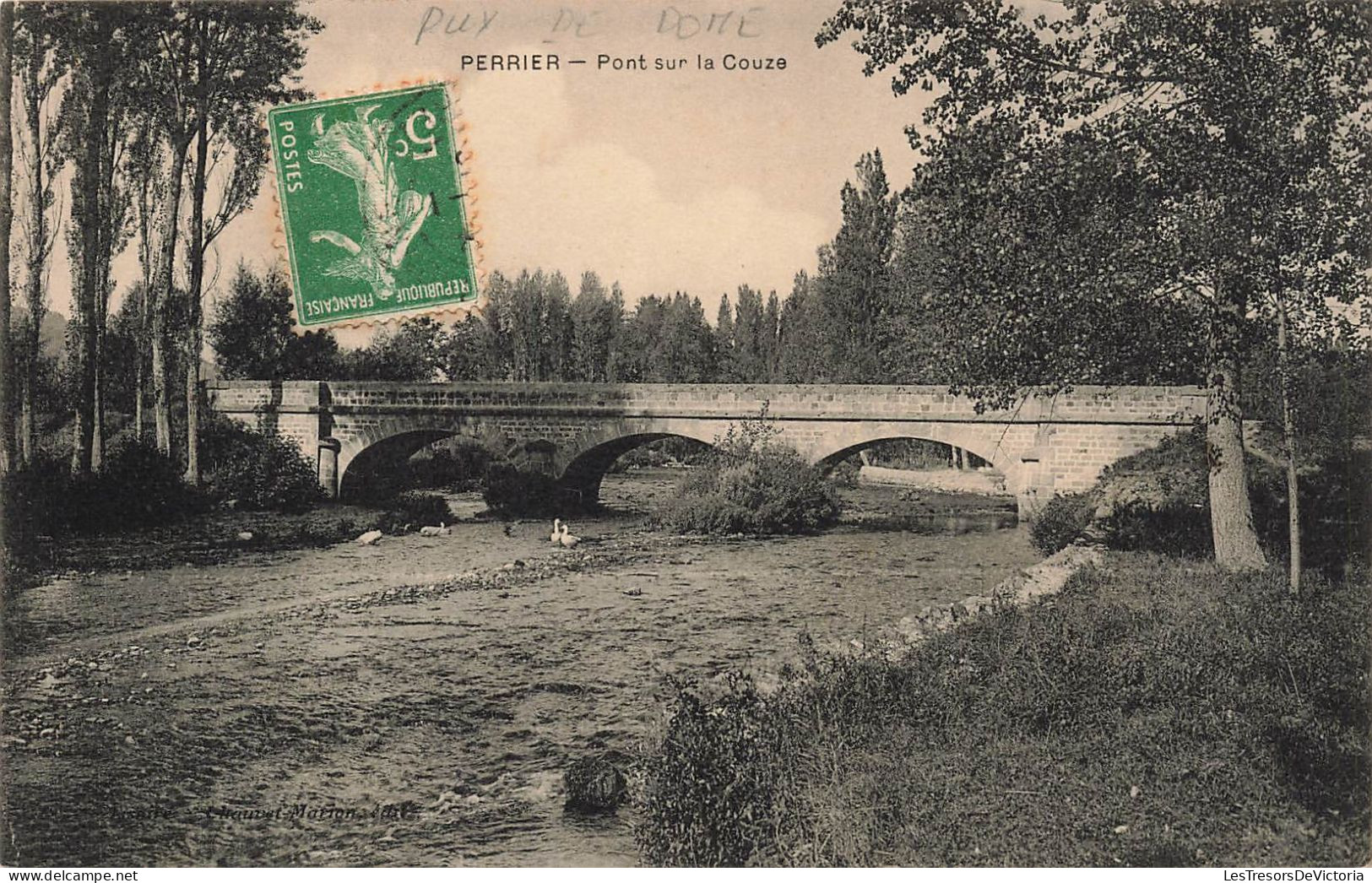 FRANCE - Perrier - Pont Sur La Couze - Carte Postale Ancienne - Autres & Non Classés