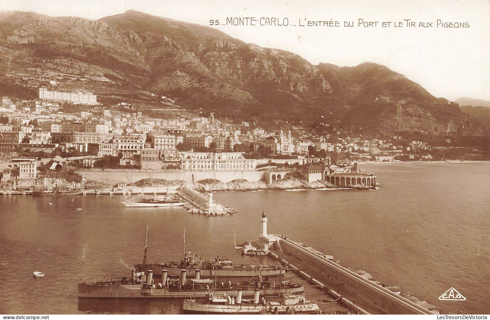 MONACO - Monte Carlo - L'entrée Du Port Et Le Tir Aux Pigeons - Carte Postale Ancienne - Monte-Carlo