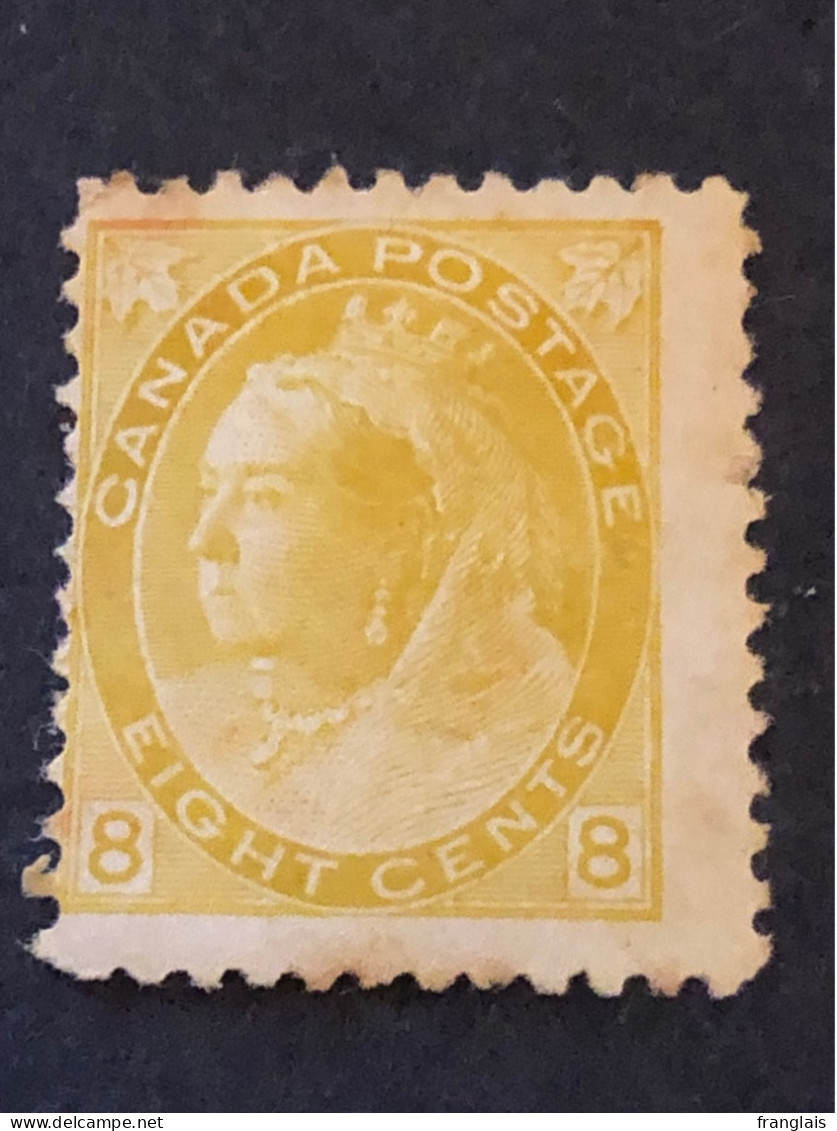 SG 161.  8c Orange Yellow.  MH*. CV £130   Toning On The Reverse - Unused Stamps
