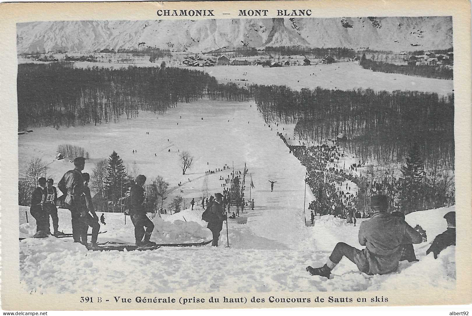 1924  Premiers Jeux Olympiques D'Hiver De Chamonix : Concours De Saut En Skis Au Sommet Du Tremplin. - Invierno 1924: Chamonix