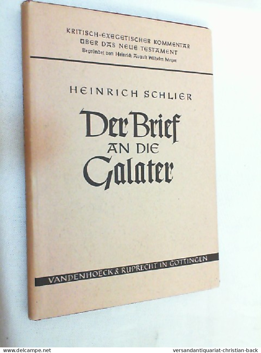 Der Brief An Die Galater : Übersetzt U. Erklärt. - Sonstige & Ohne Zuordnung