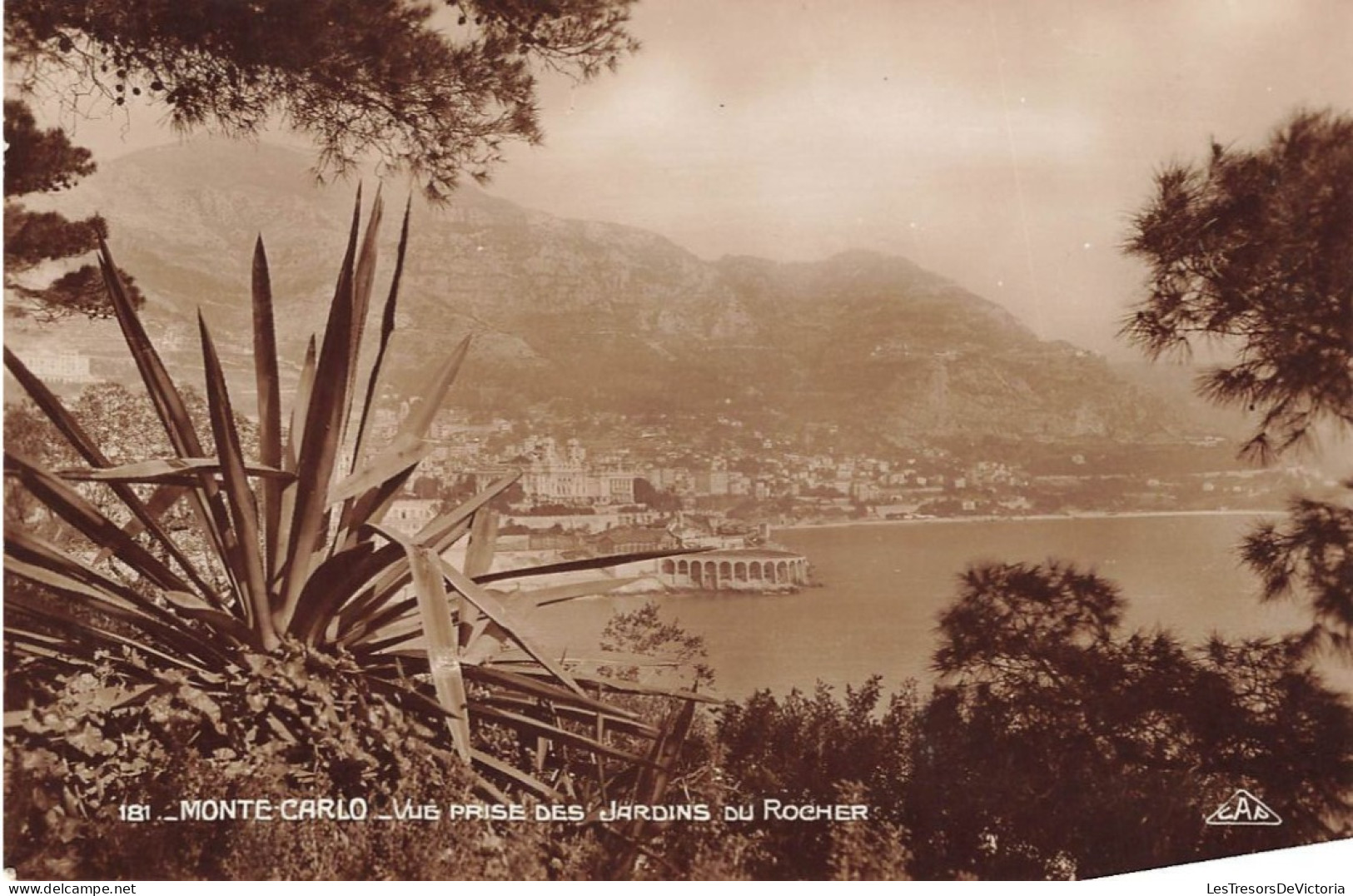 MONACO - Monte Carlo - Vue Prise Des Jardins Du Rocher - Carte Postale Ancienne - Monte-Carlo