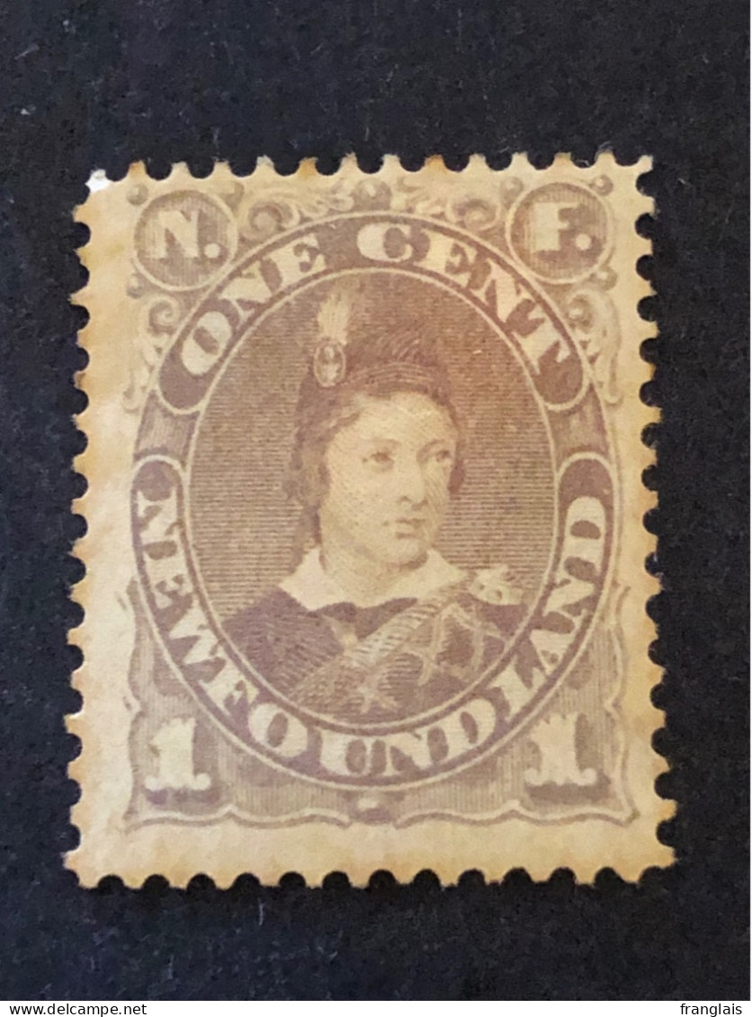 SG 34    1c Dull Purple MH*.  CV £75 - 1865-1902