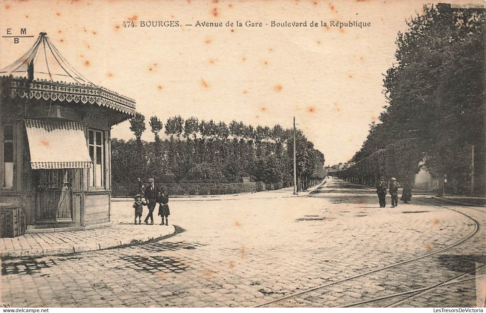 FRANCE - Bourges - Avenue De La Gare - Boulevard De La République - Carte Postale Ancienne - Bourges