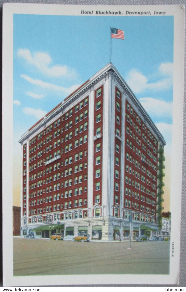 USA UNITED STATES YOWA DAVENPORT BLACKHAWK HOTEL KARTE CARD POSTCARD CARTE POSTALE ANSICHTSKARTE CARTOLINA POSTKARTE - Las Vegas