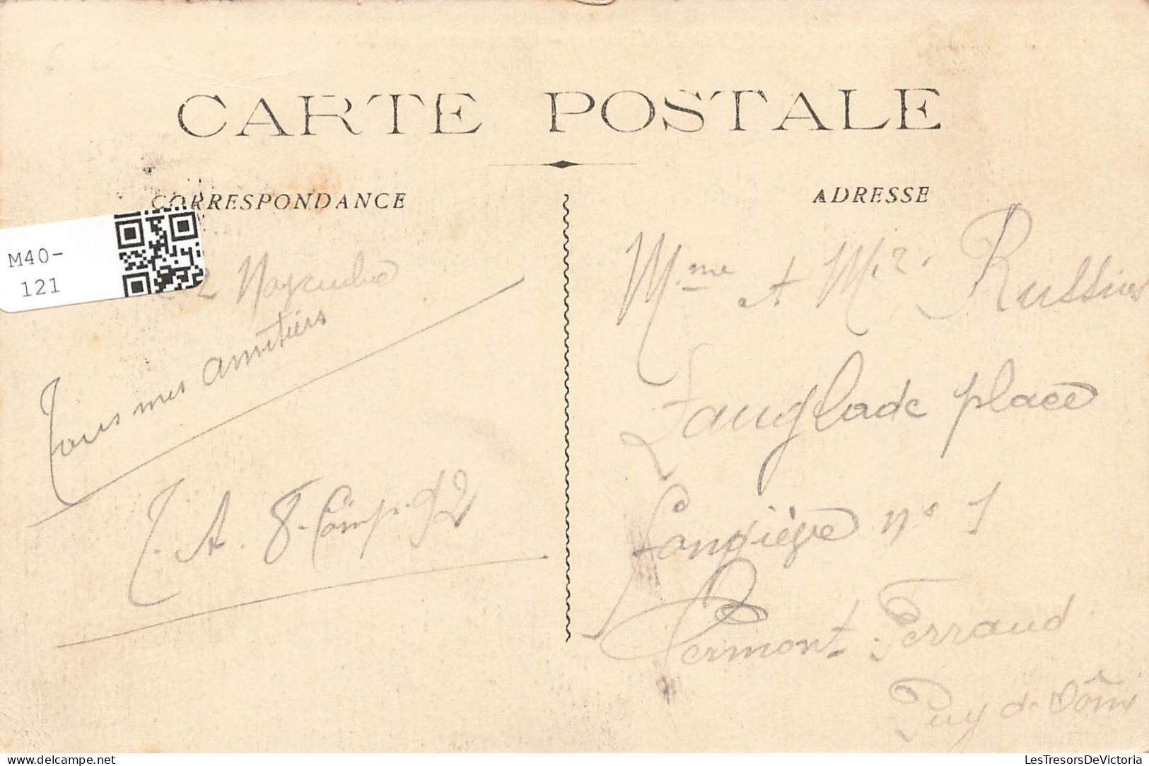 FRANCE - La Courtine - Campement De La 1ère Brigade - Carte Postale Ancienne - La Courtine