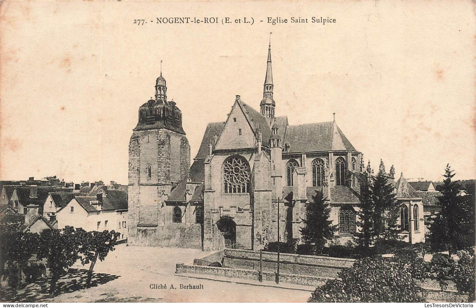 FRANCE - Nogent Le Roi ( E Et L ) - Vue Générale De L'église Saint Suplice - Carte Postale Ancienne - Nogent Le Roi