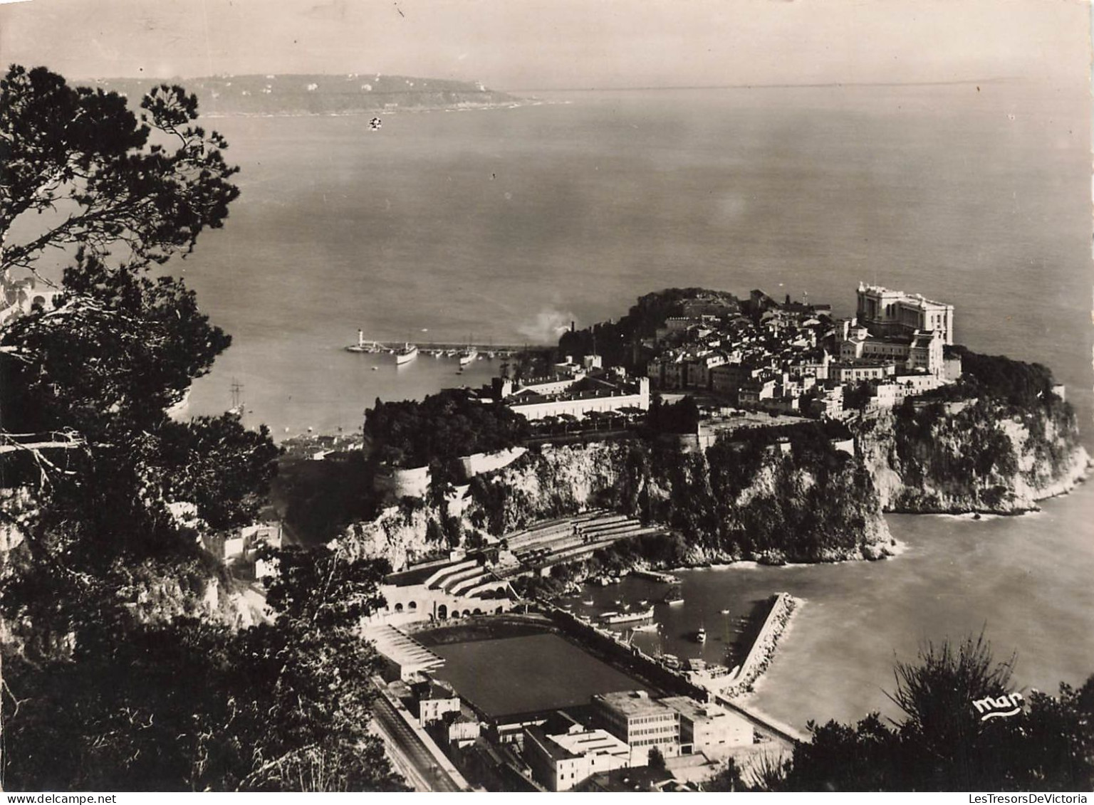 MONACO - La Principauté De Monaco - Le Rocher - Carte Postale Ancienne - Autres & Non Classés