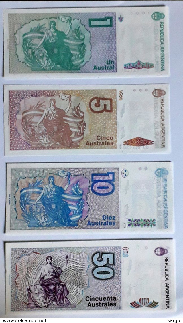 ARGENTINA - 1,5,10,50,100,500,1.000 AUSTRALES PIC FROM 323 TO 329 - UNC - BANKNOTES - PAPER MONEY - CARTAMONETA - - Argentinien