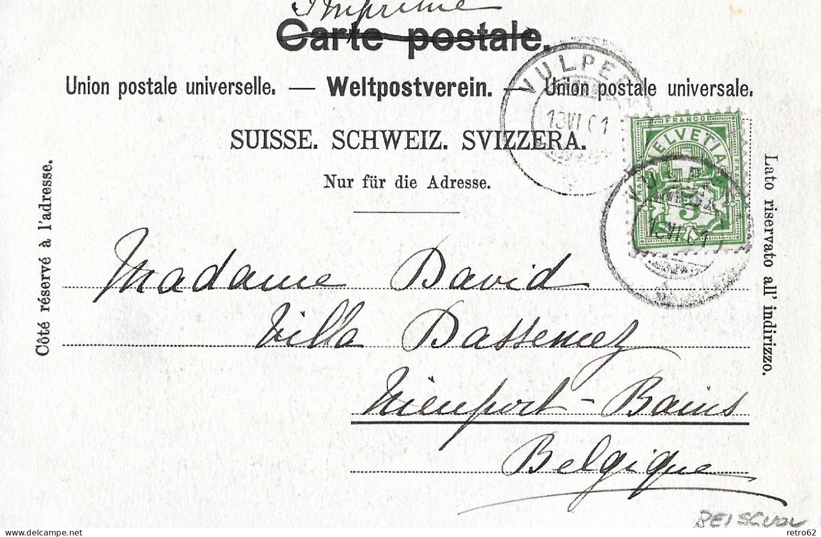 GRUSS AUS FETTAN ► Schöne Dofansicht Von Ftan Bei Scuol Anno 1901 - Ftan