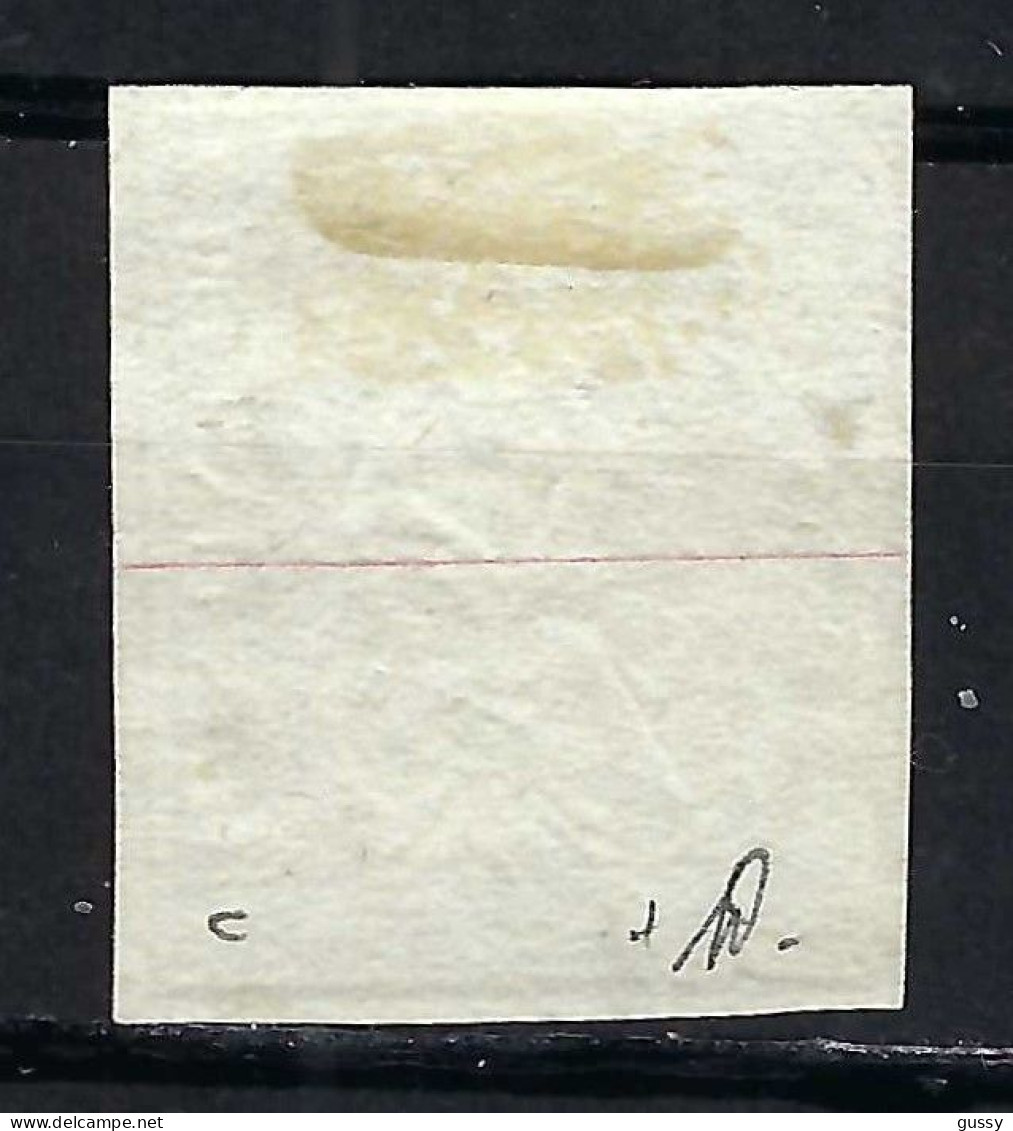 SUISSE Ca.1856-57: Le ZNr. 23Cc, 4 Marges Obl. "grille à 9 Barres" Signé Weidt Forte Cote - Used Stamps