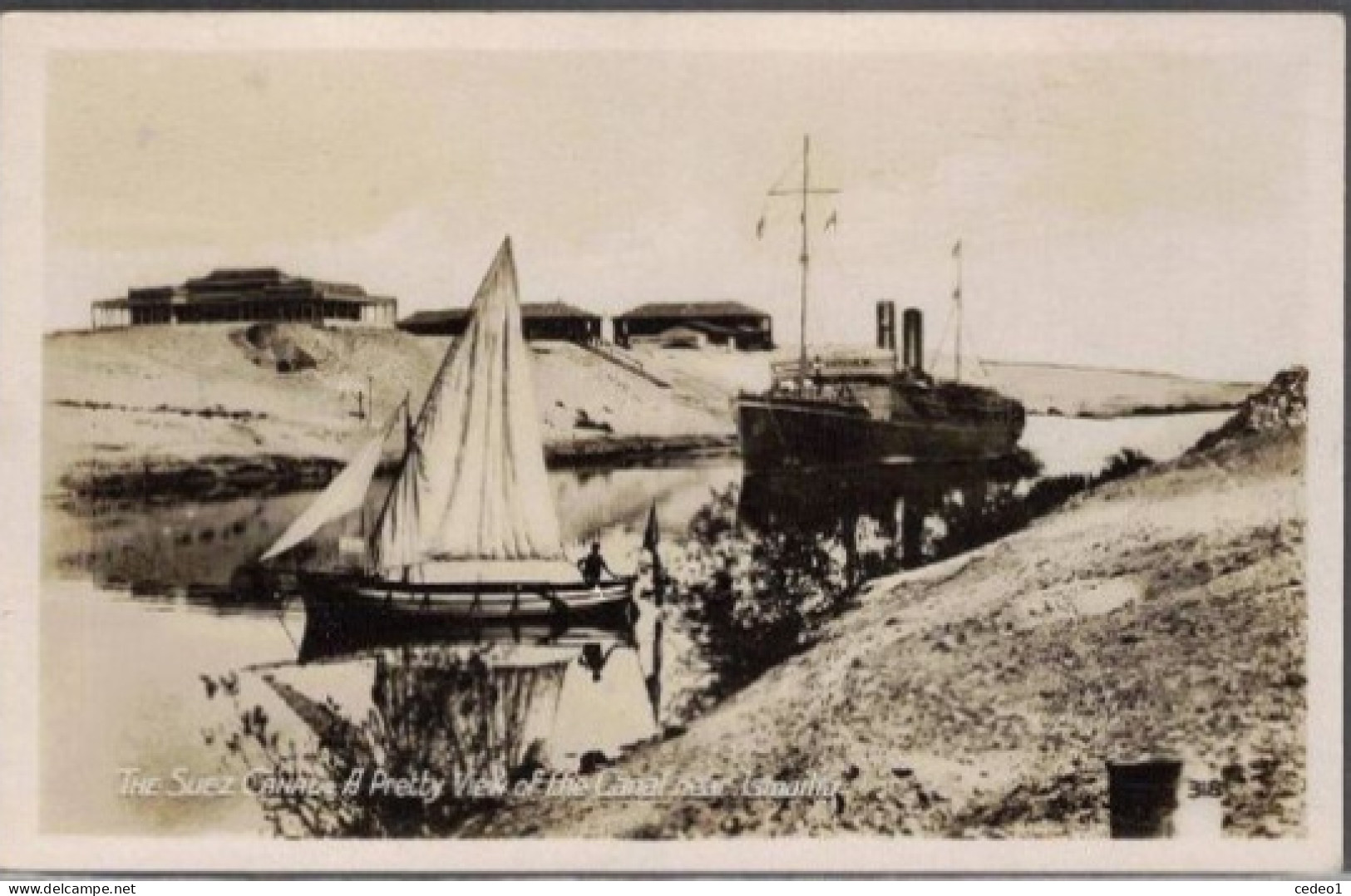 THE SUEZ CANAL A PRETTY VIEW OF THE CANAL NEAR ISMALIA - Ismaïlia