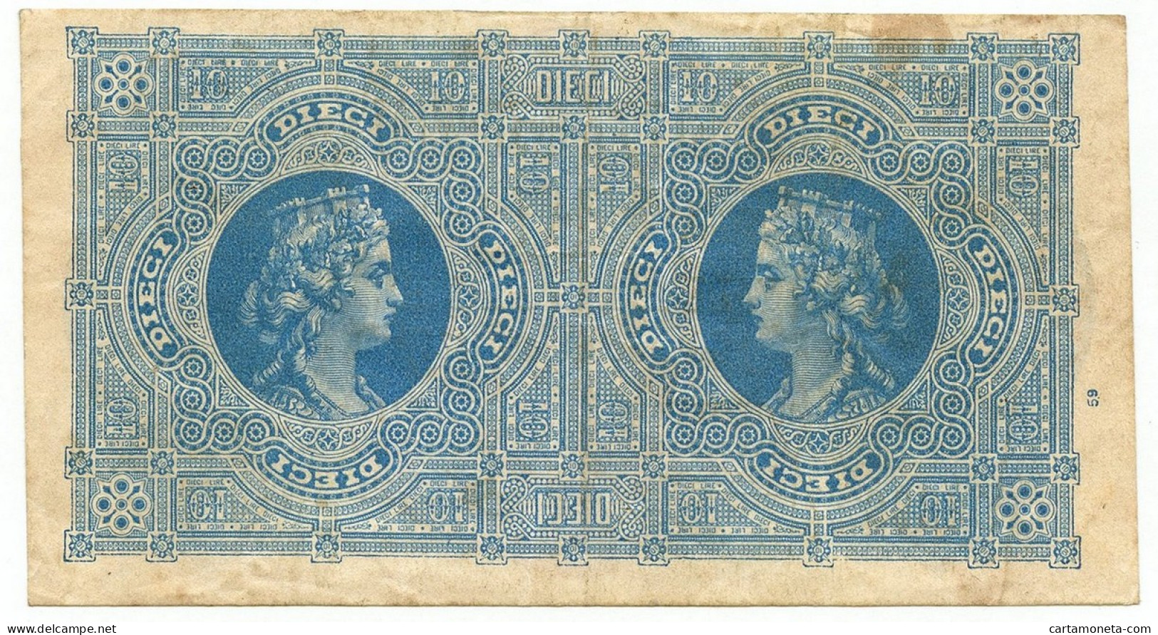 10 LIRE BIGLIETTO CONSORZIALE REGNO D'ITALIA 30/04/1874 BB/BB+ - Biglietto Consorziale