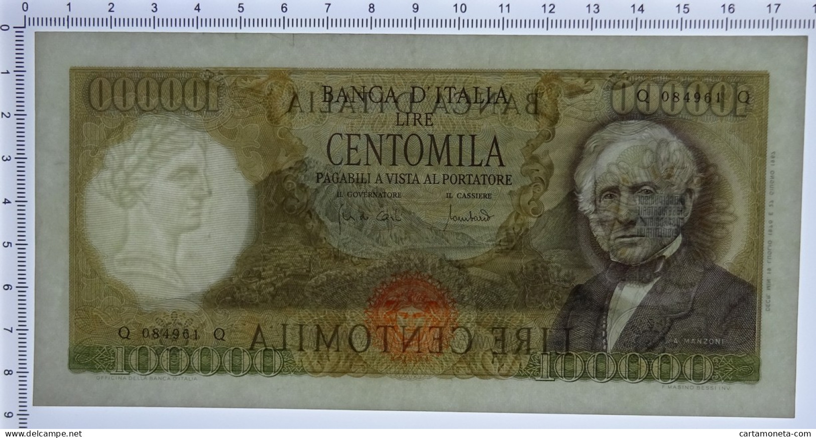 100000 LIRE ALESSANDRO MANZONI MEDUSA 19/07/1970 SPL- - Autres & Non Classés