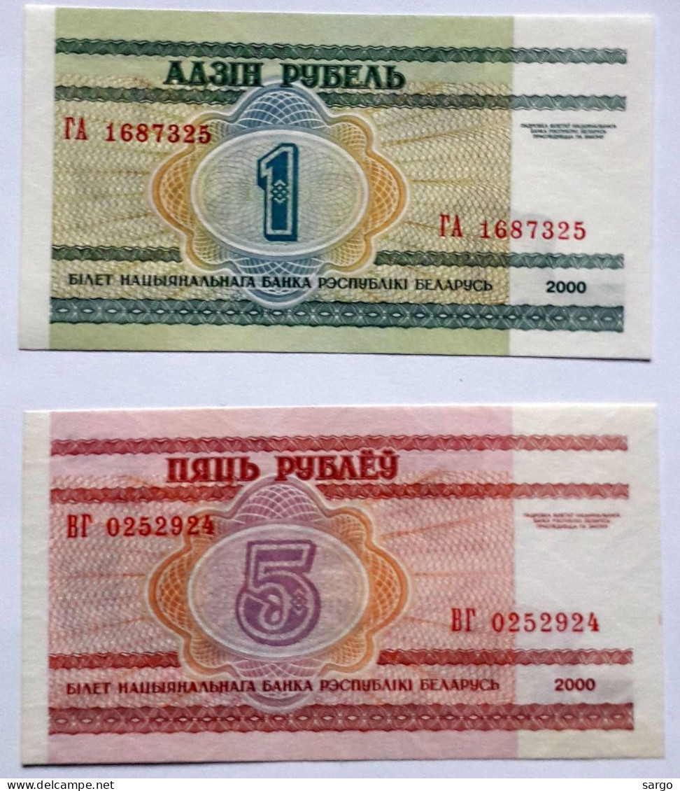 BELARUS - 1,5 RUBLEI - P 21, P 22  (2000) -2 PCS - UNC - BANKNOTES - PAPER MONEY - CARTAMONETA - - Bangladesh