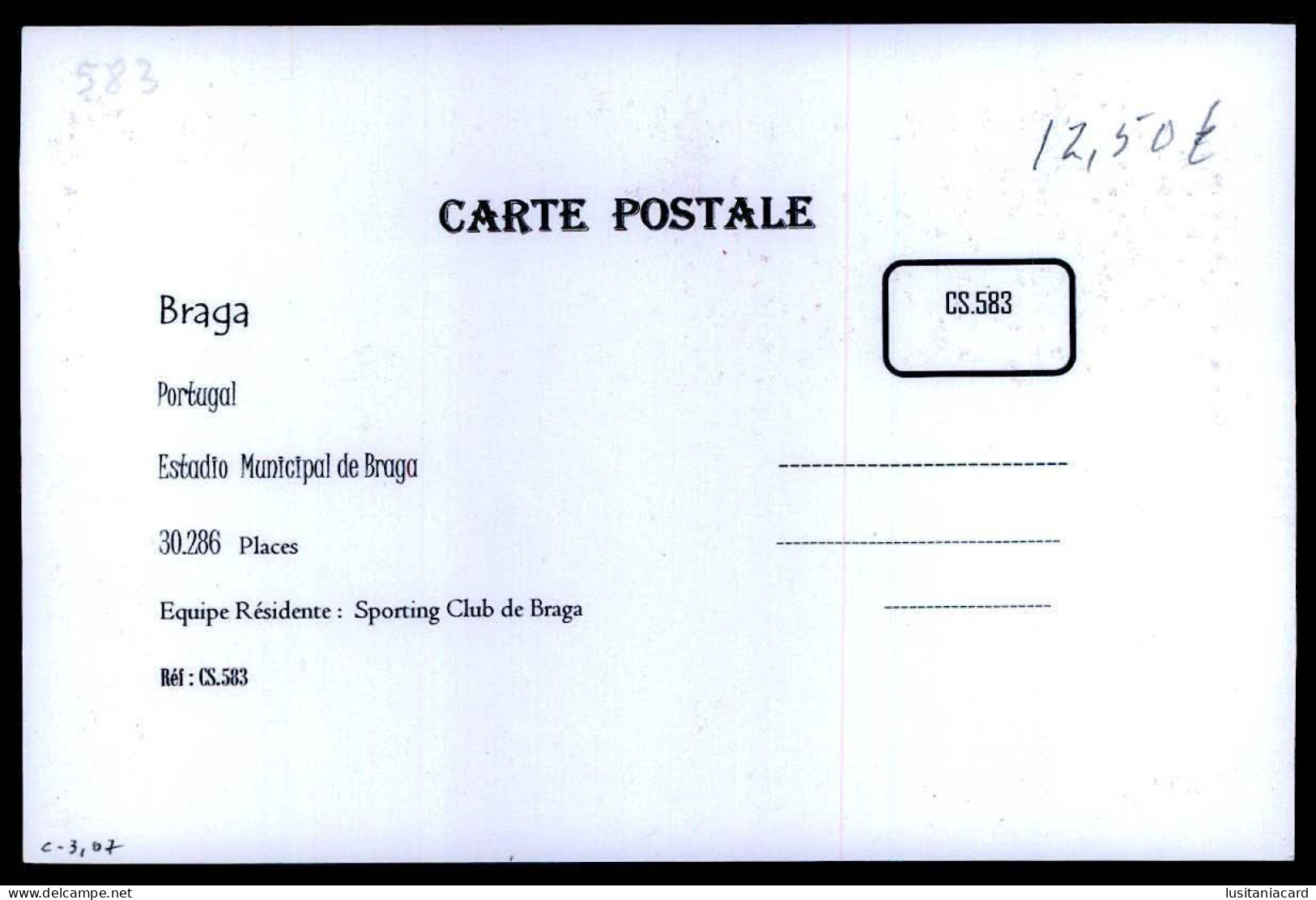 BRAGA-ESTADIOS-Estadio Municipal De Braga. 30.286 Places.Équipe Résident:Sporting ...( Ed. CS.Nº583 )carte Postale - Braga