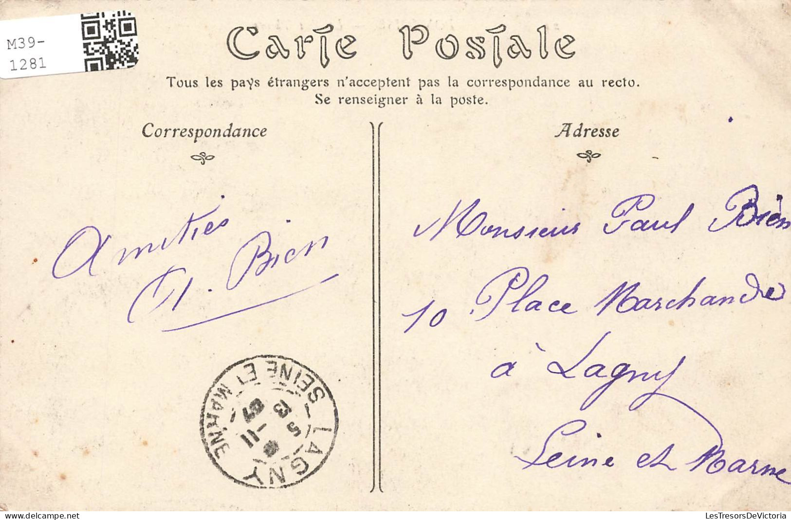 FRANCE - Pontoise - La Rue Thiers - Carte Postale Ancienne - Pontoise