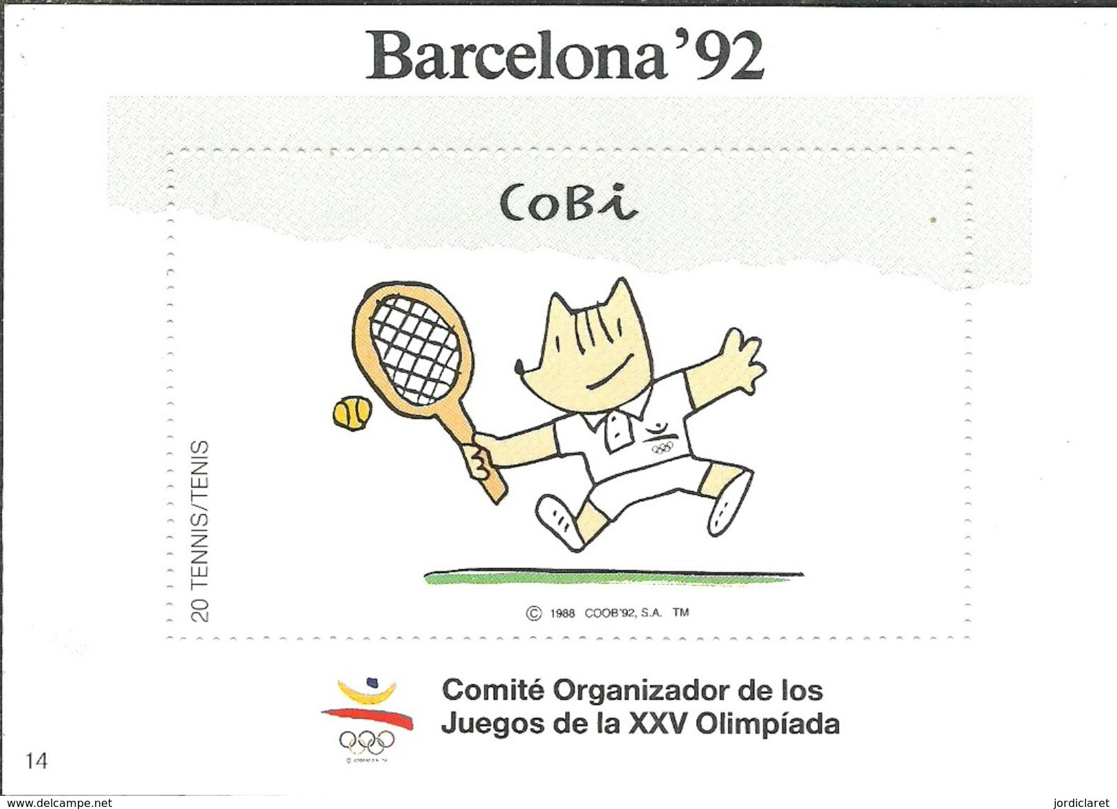 BF COBI Nº 14 TENNIS - Summer 1992: Barcelona