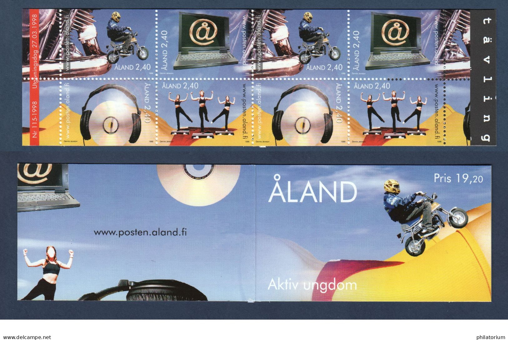 Aland, **, Yv C136, Mi MH 6, SG SB 6, Activités Des Jeunes, - Aland