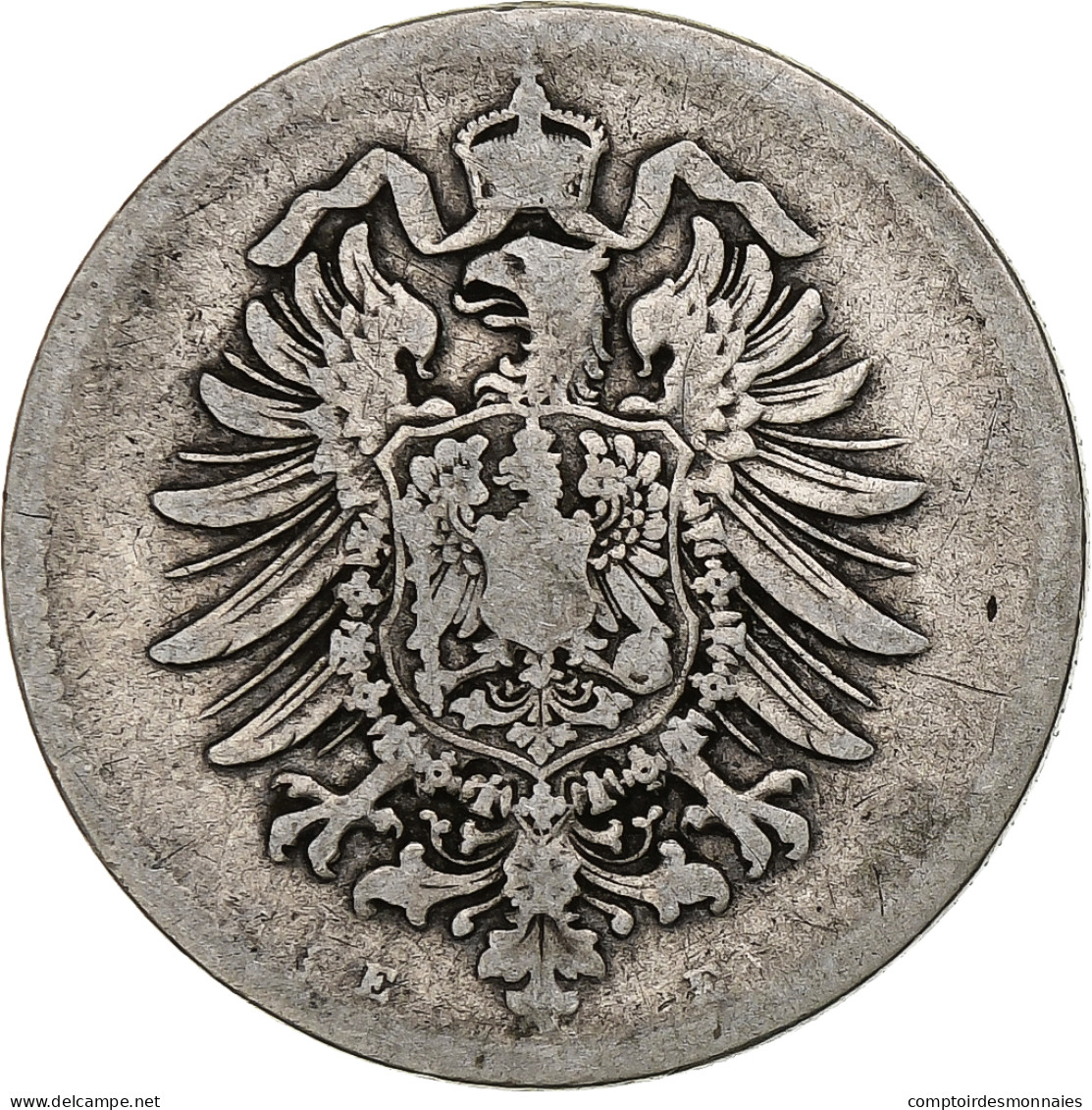 Empire Allemand, Wilhelm I, Mark, 1874, Dresde, Argent, TB+, KM:7 - 1 Mark