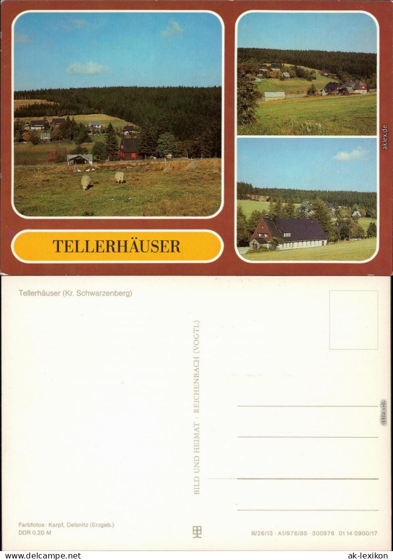 Tellerhäuser-Breitenbrunn (Erzgebirge) Panorama-Ansichten 1985 - Breitenbrunn