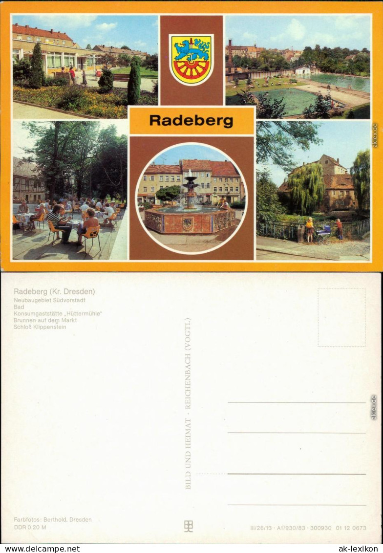 Radeberg Neubaugebiet Südvorstadt, Bad, Konsumgaststätte "Hüttermühle",   1983 - Radeberg