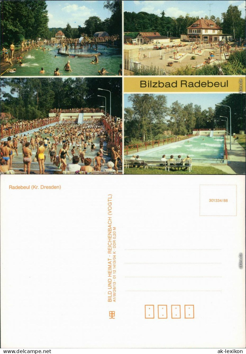 Oberlößnitz Radebeul  Freibad (Wellenbad) Mit Vielen Und Wenig Gästen 1988 - Radebeul