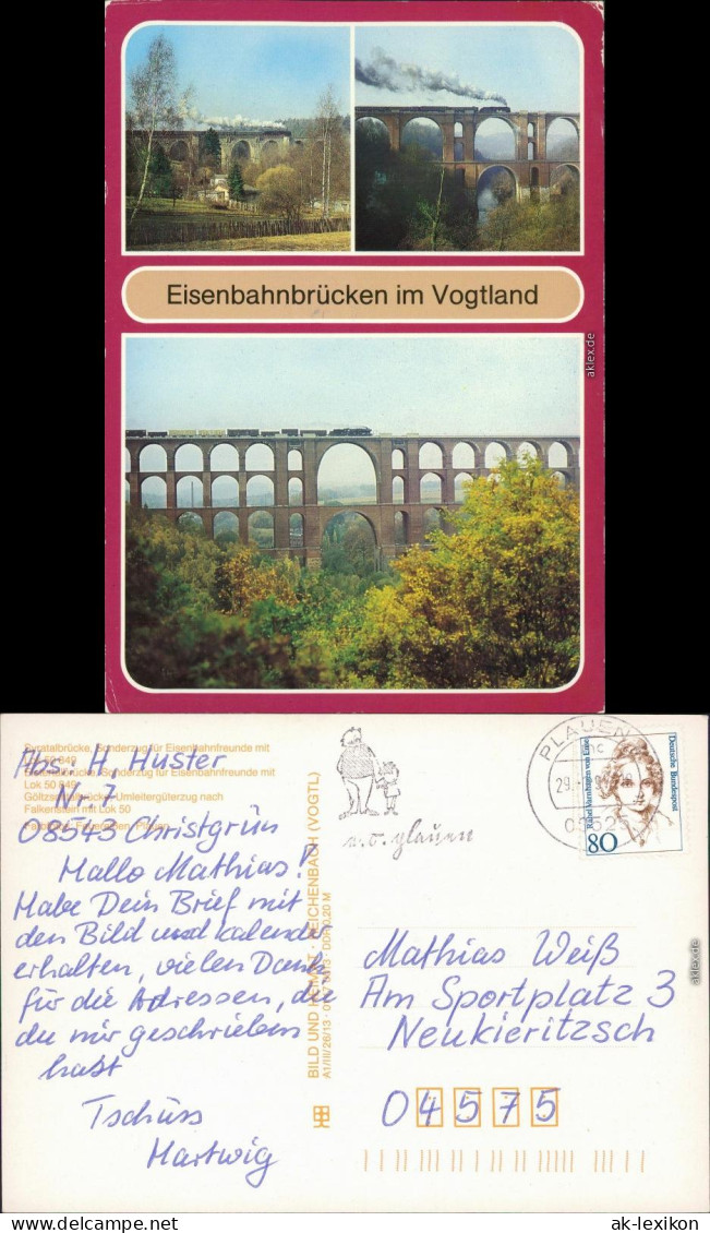 Netzschkau (Vogtland) Syratalbrücke, Elstertalbrücke, Göltzschtalbrücke 1984 - Pöhl